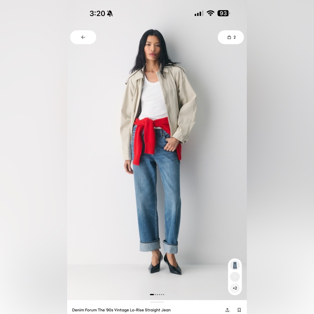 Aritzia’s Denim Forum The 90s Vintage Low Rise Straight Jean